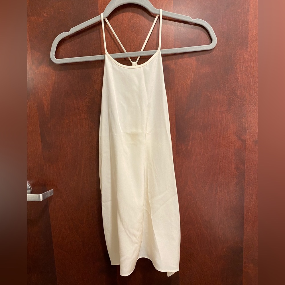 Tibi off-white halter tank